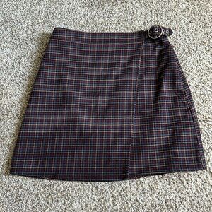 Hollister Small high rise fabric plaid skirt
